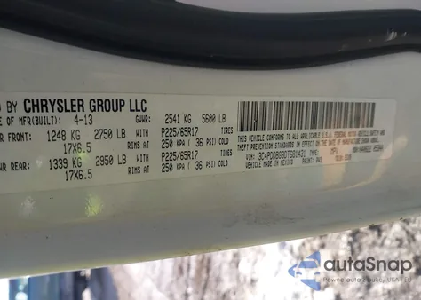 2013 Dodge Journey Sxt from USA, damaged, VIN 3C4PDDBG3DT681431